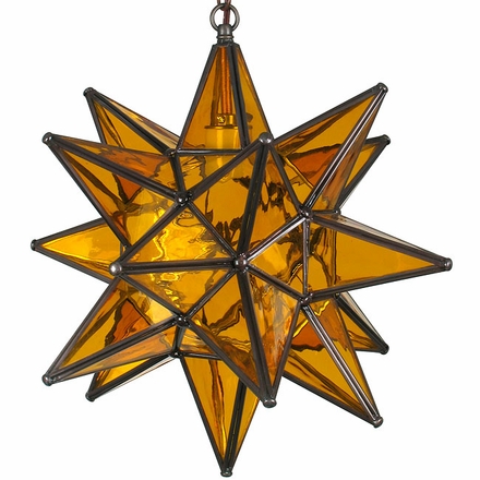 Yellow Glass Star Light