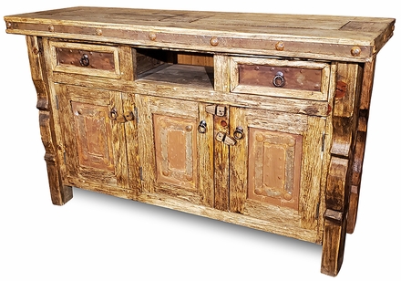 Yugo Buffet with Iron Accents - 3 Doors - 2 Drawers