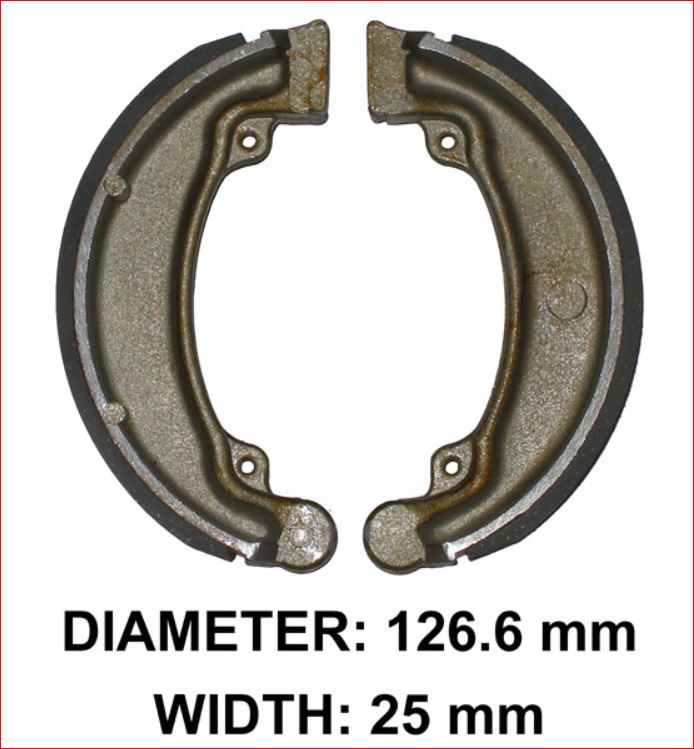  BRAKE SHOES ATC70 1978 TO 1985 REAR