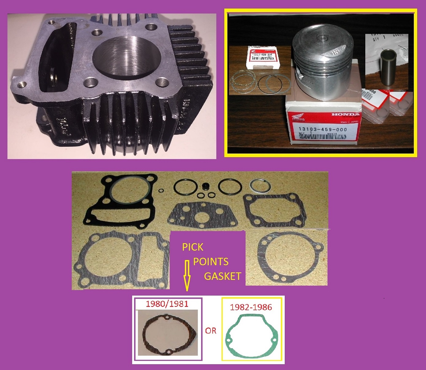  CT110 ALL NEW STANDARD 52MM CYLINDER KIT (110CYL/KIT) temp out of stock