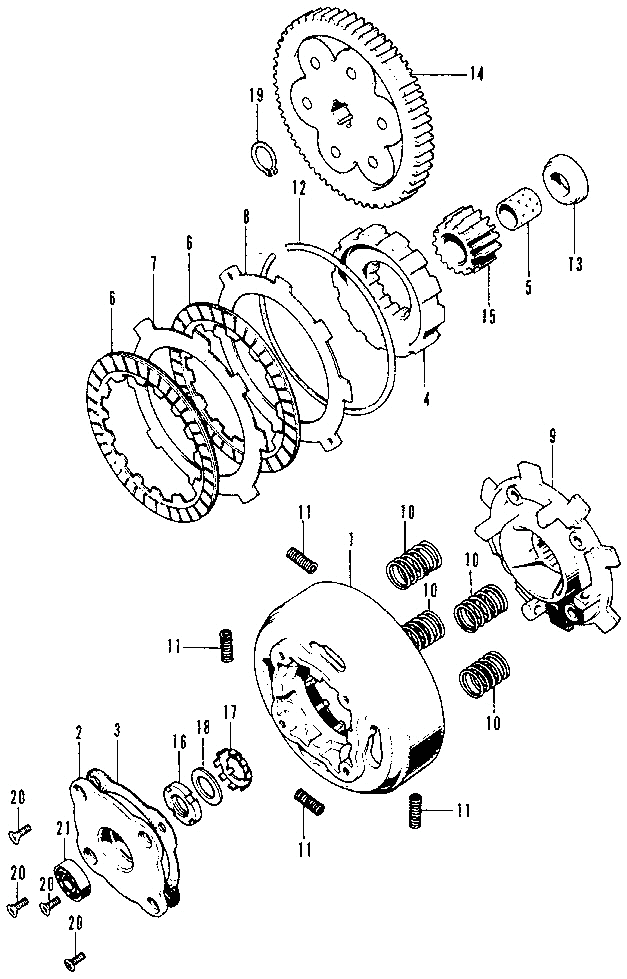  HAND/MANUAL CLUTCH PARTS CT70H SL70 XL70 LIFAN ZONGSHEN
