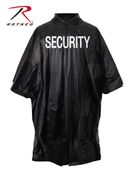 BLACK VINYL PONCHO - SECURITY