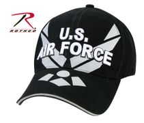 DELUXE LOW PROFILE CAP/AIR FORCE WING - BLACK