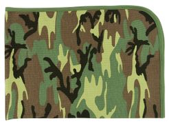 INFANT CAMO THERMAL RECEIVING BLANKET