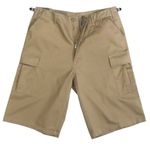 KHAKI ZIPPER FLY EXTRA LONG FATIGUE SHORTS