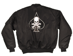 MA-1 BLACK 'DEATH SPADE' FLIGHT JACKET