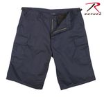 NAVY BLUE ZIPPER FLY EXTRA LONG FATIGUE SHORTS