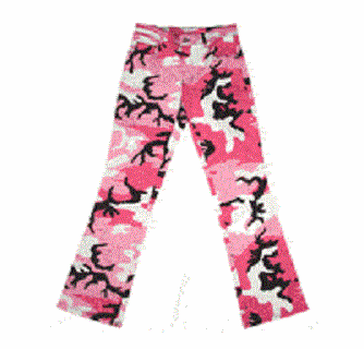 Pink Camo Stretch Flare Pants