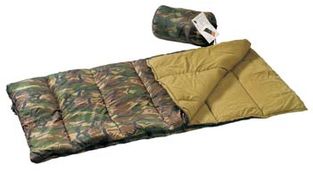 WOODLAND CAMO NYLON ADULT SLEEPING BAG