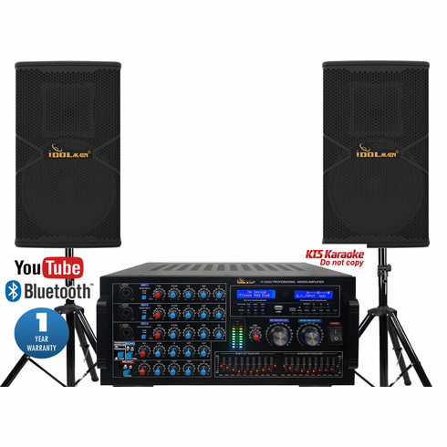 <font color=" blue">"ASCOMBO16" </font>IDOLmain 1800W IPS-P18 Loudspeaker With 600W IP-5900II Professional; Mixing Amplifier and Stands Karaoke Combo <font color=" red">Free Gifts</font>