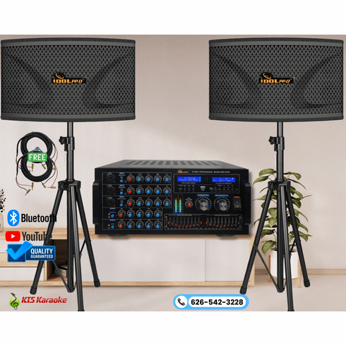 <font color=" blue">"ASCOMBO6"</font> IDOLmain 6000W IP-5900 Professional Mixing Amplifier Plus IPS-800 Speakers With Bass Booster and Stand Karaoke Combo <font color=" red">Free gifts </font>  