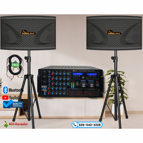 <font color=" blue">"ASCOMBO6"</font> IDOLmain 6000W IP-5900II Professional Mixing Amplifier Plus IPS-800 Speakers With Bass Booster and Stand Karaoke Combo <font color=" red">Free gifts </font>