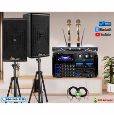 <font color=" blue">"ASM12"</font> Idolmain Home Karaoke System IP-7500 8000W Mixing Amplifier, IPS-KP12 4000W Professional Studio Loudspeakers and Dual Luxury Wireless Microphones <B><sup><font color=" red">NEW 2025</font>  </sup></B>