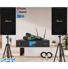 <font color=" blue">"ASM13"</font> IDOLmain Premium 7000W Karaoke System With Dual Loudspeakers And Dual High Tech Wireless Microphones Bundle   <sup><font color=" red">Free Gifts</font></sup>  
