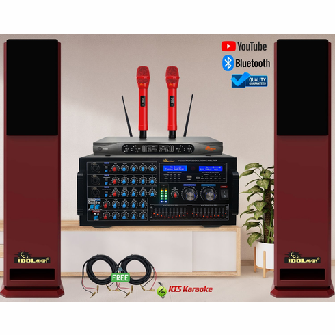 <font color=" blue">"ASM15" </font>IDOlmain Bluetooth Mixing Amplifier 6000W With Dual Luxury Wireless Microphones Home Karaoke System <sup><font color=" RED">Free gifts</font></B> </b></font></sup>