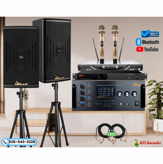<font color=" blue">"ASM16" </font>IDOLmain 5000W Touch Screen Professional Mixing Amplifier With 4000W Loudspeakers, Feedback Controller, and Dual Wireless Microphones Home Karaoke System <sup><font color=" red">Free gifts</b></font></sup>
