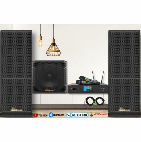 <font color=" blue">"ASM18"</font>IDOLmain Floor Standing Karaoke System With 6000W Loudspeakers, Digital Mixing Amplifier With Wireless Microphones and 15-inch Subwoofer <sup><font color=" red">Free Gifts</font></sup>