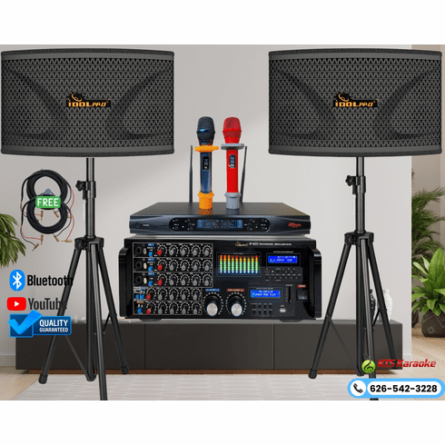 <font color=" blue">"ASM2" </font>IDOLpro 3000Watts IP-4000 Mixing Amplifier & IPS-800 High Performance 2400W Speaker Plus High-End Wireless Microphone Karaoke Bundle <sup><font color=" red">Free Gifts</font></sup>