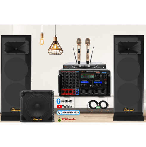 <font color=" blue">"ASM21" </font>Full Line Super Bass Professional Karaoke System 8000W Mixing Amplifier W/ Digital Optical Input, Loudspeakers, 15" 1500W Subwoofer And High Tech Dual Wireless Microphones <sup><font color=" red"><b>Free Gifts</b></font> </sup>