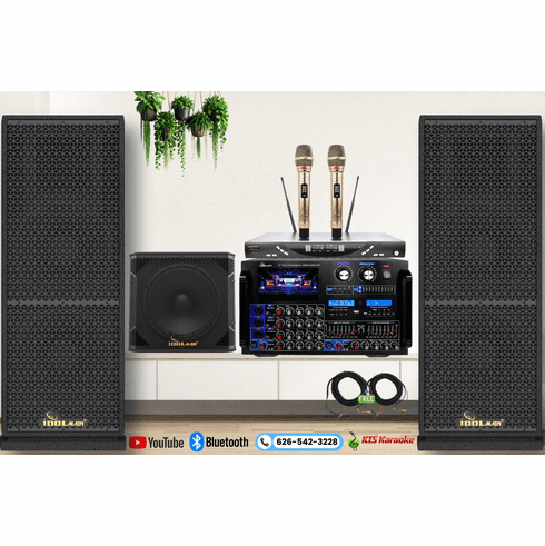 <font color=" blue">"ASM22"</font> Top Performance 8000W Mixing Amplifier, 6000W Floor Standing Speakers With Dual Wireless Microphone With Vocal Enhancer, 1500W Subwoofer Home Karaoke System<font color=" red">Free Gifts</font> 