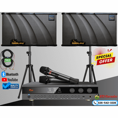 <font color=" blue">"ASM26" </font>IDOlpro 4000W Digital Karaoke System With No Feedback & Noise Cancellation Mixing Amplifier, Dual Wireless Microphones, and 1000W Speakers &Stands <sup> <font color=" RED">Best Deal</font></font></sup>