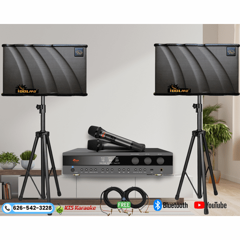 <font color=" blue">"ASM26" </font>IDOlpro 4000W Digital Karaoke System With No Feedback & Noise Cancellation Mixing Amplifier, Dual Wireless Microphones, and 1000W Speakers &Stands <sup> <font color=" RED">Best Deal</font></font></sup>
