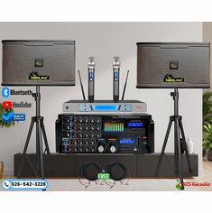 <font color=" blue">"ASM3" </font> IDOLpro 3000W Karaoke System With Bluetooth Amplifier, 1000W Speakers and Dual Wireless Microphones <sup> <font color=" RED">Free Gifts</font></font></sup>