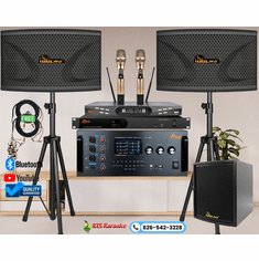 <font color=" blue">"ASM31"</font> IDOLpro IP-380 5000Watts Digital Touch Screen Mixing Amplifier, High Tech Microphones with Feedback Controller, Plus 12" 2400Watts Speaker Home Karaoke System 