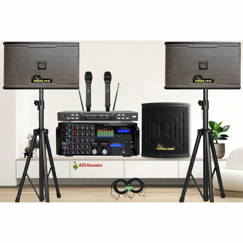 <font color=" blue">"ASM33" </font>1200W Speaker with 3000W Bluetooth Mixing Amplifier Plus Dual Wireless Microphones Karaoke System <sup> <font color=" RED">Free gifts</font></font></sup>