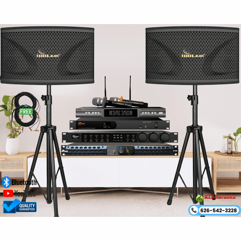<font color=" blue">"ASM35" </font>IDOlmain Home Karaoke System with 4000W Speakers With Bass Booster, High Quality Wireless Microphones With Feedback Suppressor, 3000W Full Function Power Amplifier, And Digital Mixer  <sup><font color=" red">Free Gifts </font> </sup>
