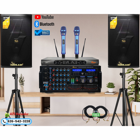<font color=" blue">"ASM37"</font> IDOLmain Heavy Bass Karaoke System With 6000W IP-5900II Mixing Amplifier with Dual 4000W Loudspeakers and UHF-X1B Wireless Microphone<sup> <font color=" red"> Free Gifts</font> </sup>