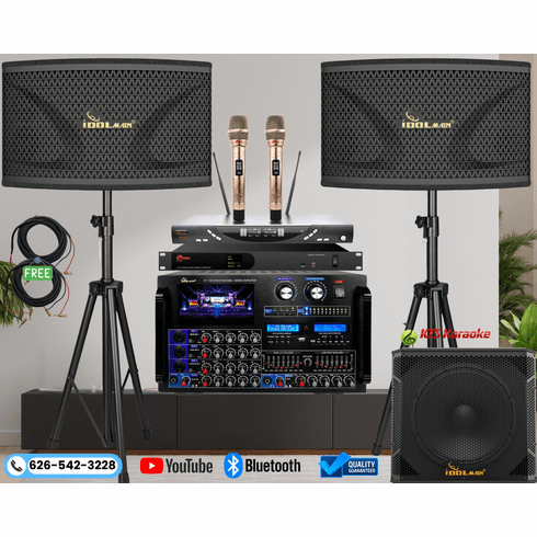 <font color=" blue">"ASM41" </font>IDOLmain 8000W Immersive Singing Experiences Complete Home Karaoke System – Professional Quality Sound with 15" Subwoofer, Dual Wireless Microphones, and Feedback Suppression and 4000W Super Bass Speakers  <font color=" red">Free Gifts</font>
