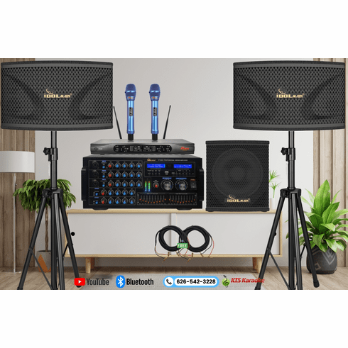 <font color=" blue">"ASM42" </font> IDOlmain Dual High Performance Wireless Microphones, 6000W Bluetooth Mixing Amplifier, and 4000W Speakers With Bass Booster, And 12" Subwoofer Home Karaoke System <sup><font color=" RED">Free gifts</font></B> </b></font></sup>