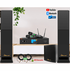 <font color=" blue">"ASM44" </font> 7000W Karaoke System with Digital Mixing Amplifier, Dual Wireless Microphones, 4000W Floor Speakers and Super Bass 1000W Subwoofer <sup><font color=" red">Free Gifts</font></sup>