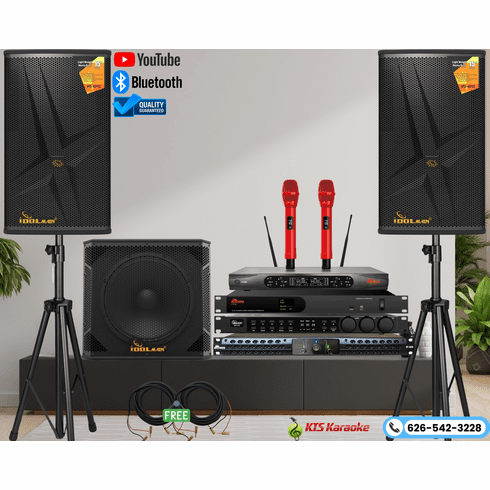 <font color=" blue">"ASM48"</font> 8000W Thunder Professional Home Karaoke System With Super Bass Subwoofer, Loudspeakers, Power Amplifier, Mixer, Anti-Feedback Controller, And Dual Wireless Microphones <sup><font color=" red">Free Gifts</font></sup>