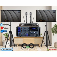 <font color=" blue">"ASM8" </font>IDOLpro 3000W Mixing Amplifier With HDMI/Recording/USB/Bluetooth Plus Dual 1000W Speakers and Dual Wireless Microphone Home Karaoke System <sup><font color=" red">Free Gifts</font> </sup>