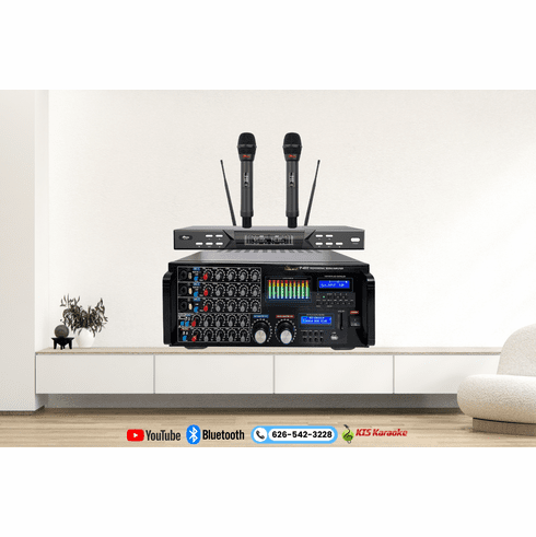 <font color=" blue">"COMBO13"</font> IDOLmain IP-4000 Professional 3000W Karaoke Mixing Amplifier /w Echo & Delay Control, Optical/HDMI Inputs And UHF-580 Professional Dual Wireless Microphone Karaoke Combo