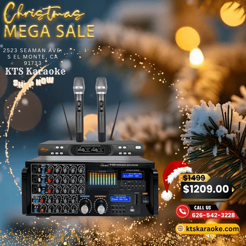 <font color=" blue">"COMBO2" </font>IDOLpro IP-4000 3000W Mixing Amplifier With UHF-308 Professional Intelligent Dual Wireless Microphone System Karaoke Combo <sup><font color=" red">Christmas SALE</font> </sup>