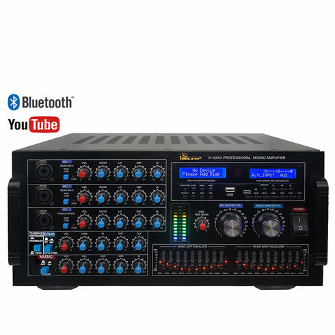 IDOLmain  IP-5900II Professional 6000W Karaoke Mixing Amplifier /w Anti-Feedback, Echo & Delay Control, Optical/HDMI Inputs