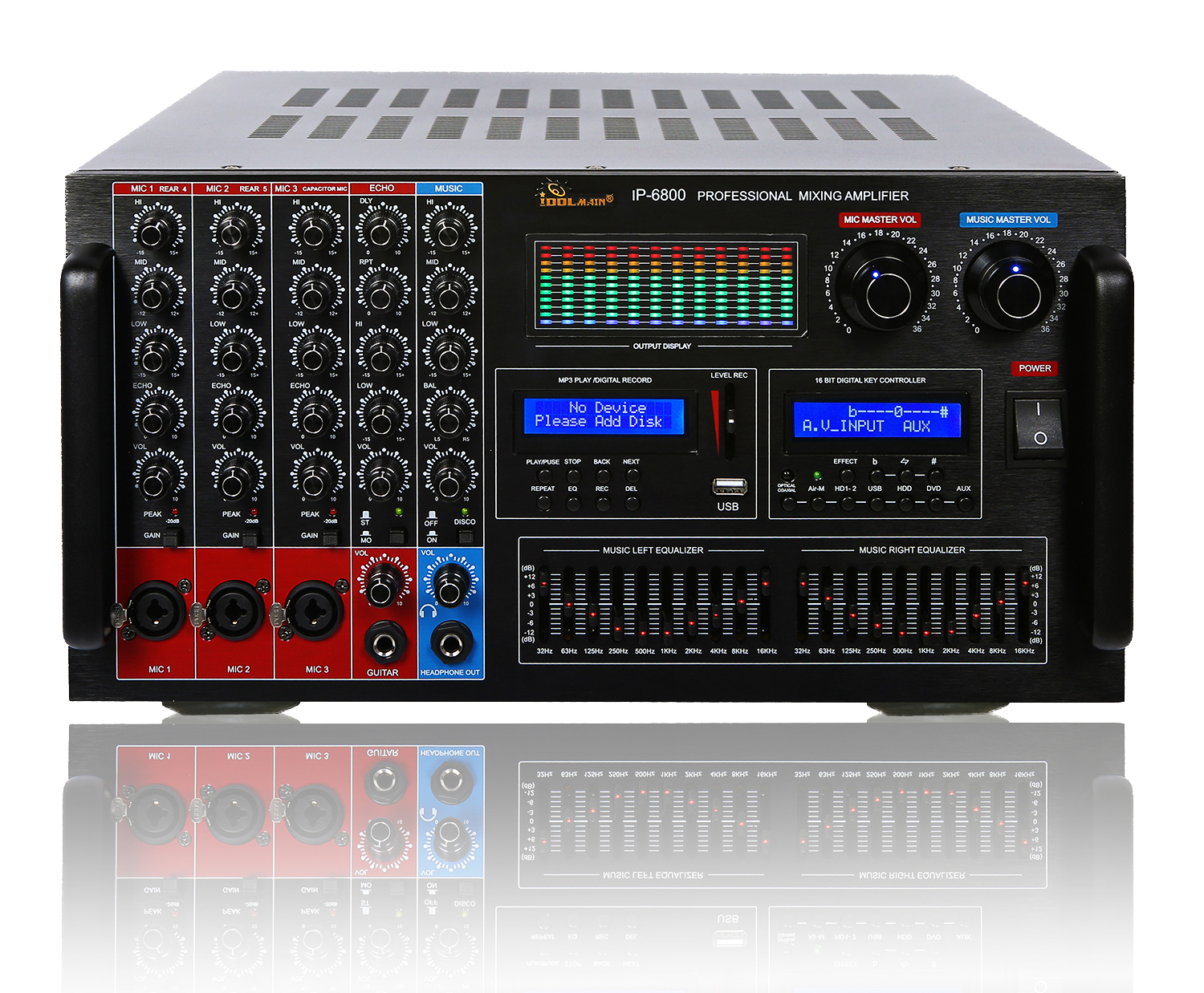 IDOLmain IP6800 8000W Professional Digital Echo Console Karaoke Mixing