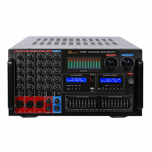 IDOLmain IP-6800 8000W Professional Digital Echo Console Karaoke Mixing Amplifier With 10 Band Equalizer, Phantom Power/HDMI/Optical Inputs <b><font color=" red">Opened Box </b></font>