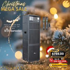 IDOlmain IPS-DJ07 II Portable Bluetooth Karaoke Super-Bass Boombox Speaker With Dual Wireless Microphone, Optical Input And Multi-Effect DJ Light   <sup><B><font color=" red">MEGA SALE</font></sup></B>  