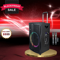 IDOLmain IPS-DJ09 Professional Bluetooth Portable Rechargeable Party Speaker With Dual Wireless Microphones, Vocal Cancellation, Voice Changer, Indoor| Outdoor Effects   <sup><B><font color=" red">BLACK FRIDAY SALE</font></sup></B>   