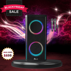 IDOlmain IPS-DJ10 Portable Powerful Bluetooth Rechargeable Party Speaker With DSP, Reverb, Livestreaming, Recording Optical | ARC Input Dual Wireless Microphone   <sup><B><font color=" red">BLACK FRIDAY SALE</font></sup></B>  