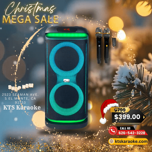 IDOLmain IPS-DJ12 Immersive Sound Light Weight Party Bluetooth Karaoke Speaker With Dual Wireless Microphones <sup><B><font color=" red">Christmas SALE</font></sup></B>