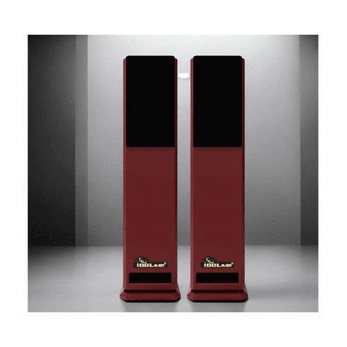 IDOLmain IPS-T2 Red Professional Premium Quality Piano High Gloss Finished Floor Standing Loudspeakers 