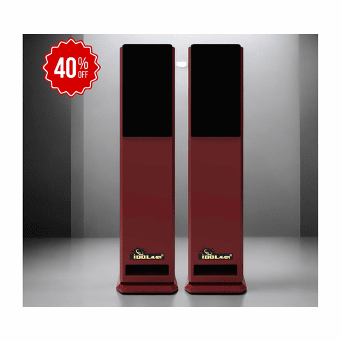 IDOLmain IPS-T2B Red Professional Premium Quality Piano High Gloss Finished Floor Standing Loudspeakers<font color=" red"><b>Opened Box - Local Pick-up Only</b></font>