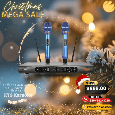 IDOLmain UHF-X1B Limited Edition Iridescent Blue Professional Performance With Anti Feedback,Ultra Low Distortion, Digital Pilot Technology Dual Wireless Microphone System <B> <sup><font color=" red ">MEGA SALE</b></font></sup>