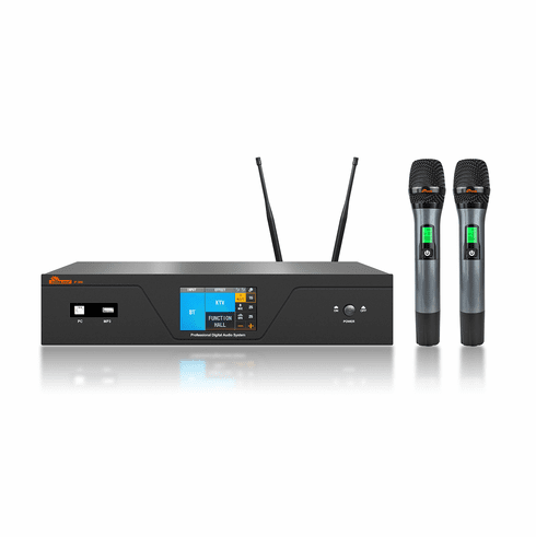 IDOlpro IP-300 7000W Touch Screen Monitor Professional Digital Amplifier Equipped With Dual Wireless Microphones, DSP Sound Professor, Optical/HDMI/Bluetooth/Sub Output 