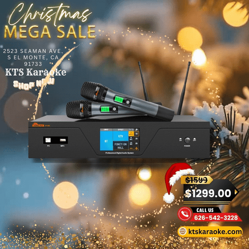 IDOlpro IP-300 7000W Touch Screen Monitor Professional Digital Amplifier Equipped With Dual Wireless Microphones, DSP Sound Professor, Optical/HDMI/Bluetooth/Sub Output <B> <sup><font color=" red ">MEGA SALE</b></font></sup>